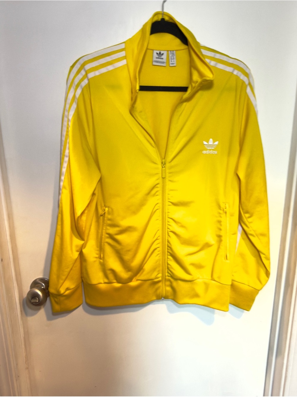 Adidas Originals Yellow Firebird Track Jacket Trefoil White 3-Stripes Size XL